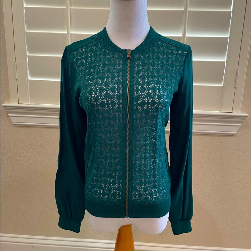 Merona forest green lace jacket